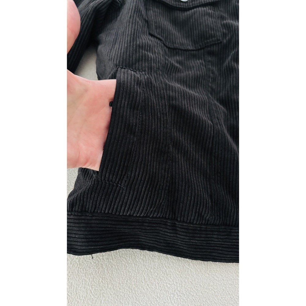 Ashley By 26 International Black Corduroy Jacket with Black Sherpa Collar Large - Picture 5 of 16